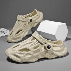 Litfun Summer Clogs Sandals For Men New Outdoor Soft Botton Beach Slippers Anti-slip EVA Garden Shoes Fashion Hollow Hole Shoes - Image 2