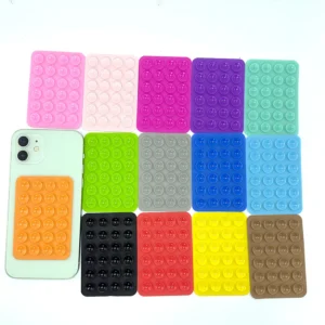 Silicone Mobile Phone Pad with Suction Cup Adhesive Rubber Sucker for Phone Fixation Durable Sticky Backed Silicone Pad for Devi - Image 2