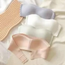 Solid Color Strapless Wrapped Bra Non-slip Non-steel Ring Women Underwear Invisible Thin Push Up Bralette Summer