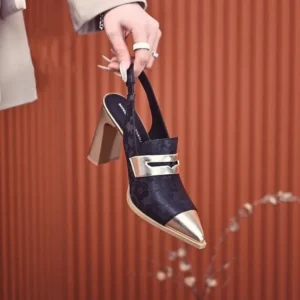 Sandals Designer Pointed Toe Women High Heels Print Random Shoes Sexy Summer Dress Slingback Platform Mujer Zapatos Pumps
