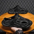 Litfun Summer Clogs Sandals For Men New Outdoor Soft Botton Beach Slippers Anti-slip EVA Garden Shoes Fashion Hollow Hole Shoes