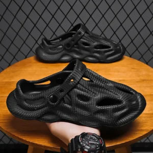 Litfun Summer Clogs Sandals For Men New Outdoor Soft Botton Beach Slippers Anti-slip EVA Garden Shoes Fashion Hollow Hole Shoes - Image 5