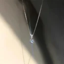 Light Luxury Round White Zircon Pendant Silver Color Necklace Minimalist Style Charm Choker Party for Women's Fashion Jewelry