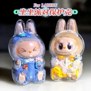 For Labubu Sitting Pvc Party Cotton Doll Protective Bag Storage Bag Walk Bag Dust-Proof Crossbody Display Bag Cute - Image 3