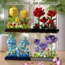 Bouquet Flowers Bricks Constructor Set for Adults Children Toys Flower Mini Particles Building Blocks Assembled Bricks Girl Gift