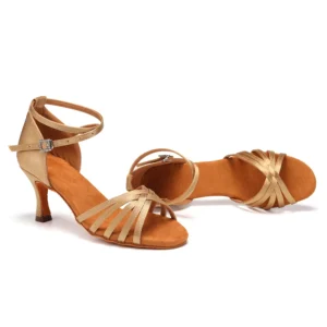 Women Dance Shoes For Girls Ladies Latin Ballroom Dance Shoes Satin Professional Salsa Tango Party Dancing Shoes Training Shoes - Image 3