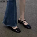 Retro Style Summer Thick Heel Women Sandals Fashion Square Toe Singbacks Shoes Ladies Elegant Party Dress Sandalias