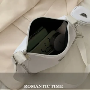 Fashionable and Popular Summer Korean Bag Women's Bag Versatile Two-piece Package Fashion Chain One Shoulder Cross Body Bag - Image 4