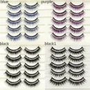 1/5Pairs Soft Mink False Eyelashes Natural 3D Fake Eye Lashes with Shiny Rhinestones Makeup Party Colored Extension Eyelashes