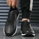 Leisure Running Summer Fashion Anti Slip Mountaineering PU Leather Sports Shoes Tennis Trend Hot Selling Men White Flat Shoes