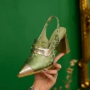 Sandals Designer Pointed Toe Women High Heels Print Random Shoes Sexy Summer Dress Slingback Platform Mujer Zapatos Pumps