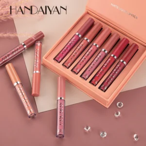 HANDAIYAN Set of 6 NonStick Cup Liquid lipstick , Long-Lasting Lip Gloss Gift Box – Matte Finish Lip Gloss, Resistant to Fading - Image 2